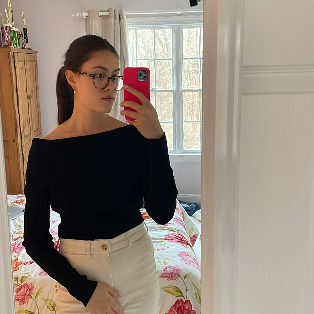 Off the shoulder sweater